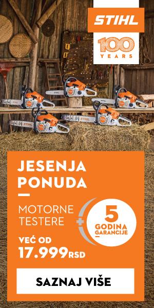 STIHL jesenja akcija 2026 – motorne testere na popustu, akcijske cene već od 17.999 RSD